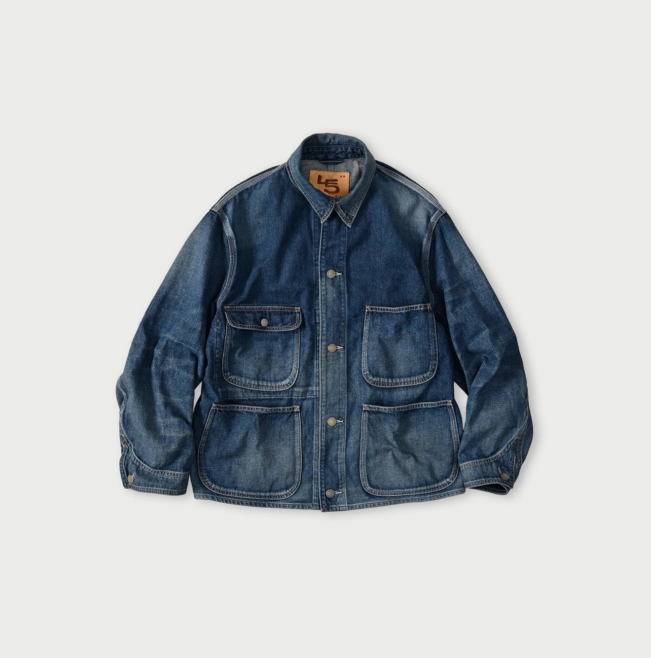 45R 9.4oz Denim 908 Ocean Coverall Zyu - Image 1