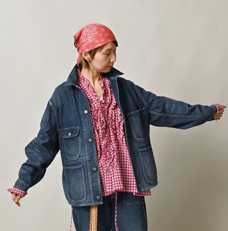 45R 9.4oz Denim 908 Ocean Coverall Zyu - Image 10