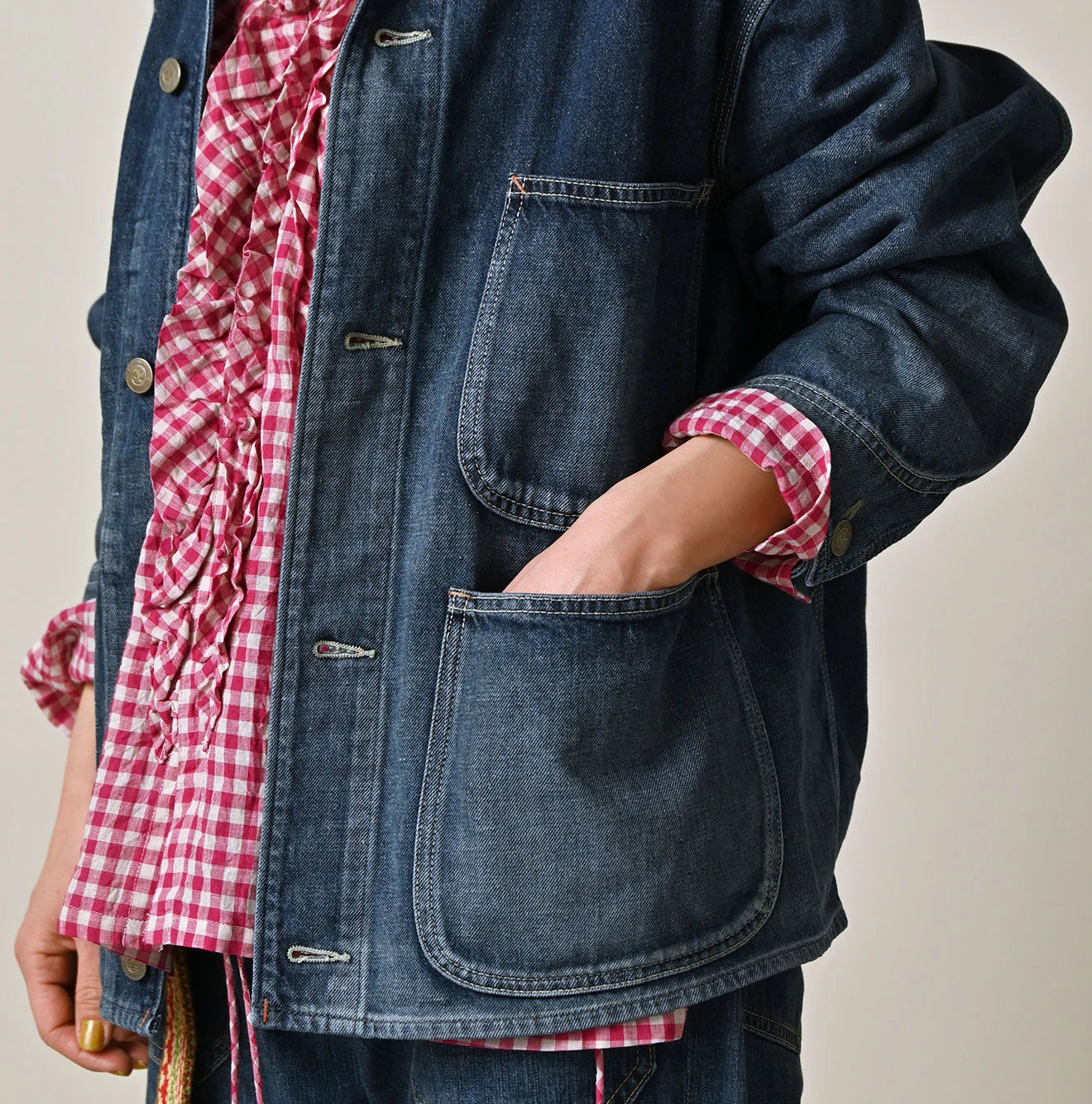 45R 9.4oz Denim 908 Ocean Coverall Zyu - Image 12