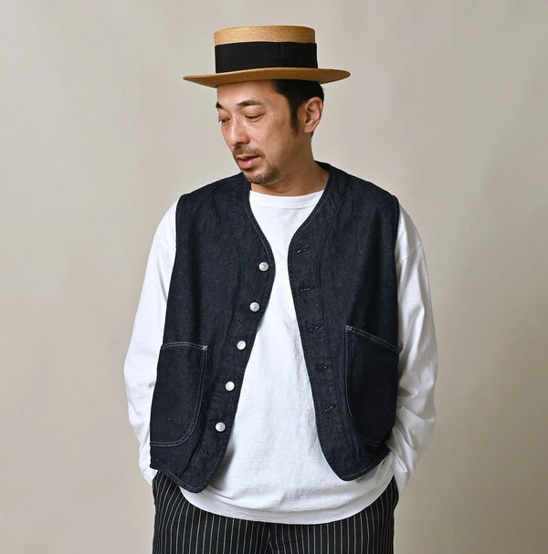 9.4oz Denim 908 Ocean Hunting Vest Nou