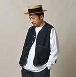 9.4oz Denim 908 Ocean Hunting Vest Nou