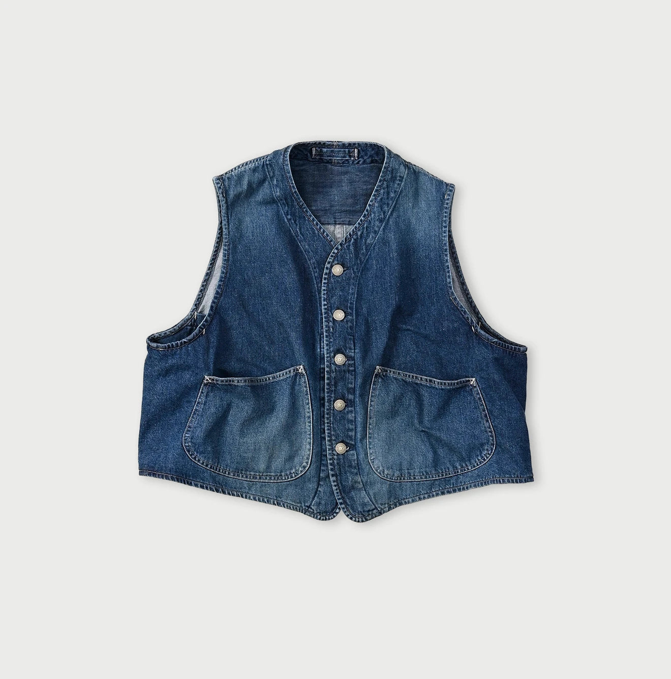 9.4oz Denim 908 Ocean Hunting Vest Zyu - Image 1