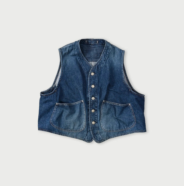 9.4oz Denim 908 Ocean Hunting Vest Zyu