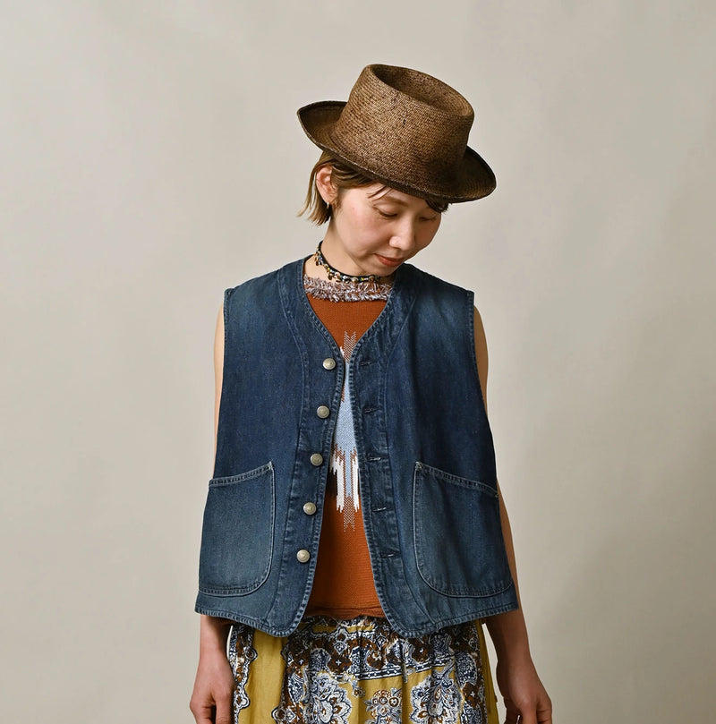 9.4oz Denim 908 Ocean Hunting Vest Zyu - Image 4