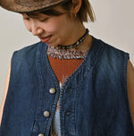 9.4oz Denim 908 Ocean Hunting Vest Zyu