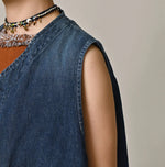 9.4oz Denim 908 Ocean Hunting Vest Zyu