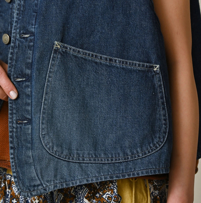 9.4oz Denim 908 Ocean Hunting Vest Zyu - Image 12