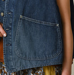 9.4oz Denim 908 Ocean Hunting Vest Zyu