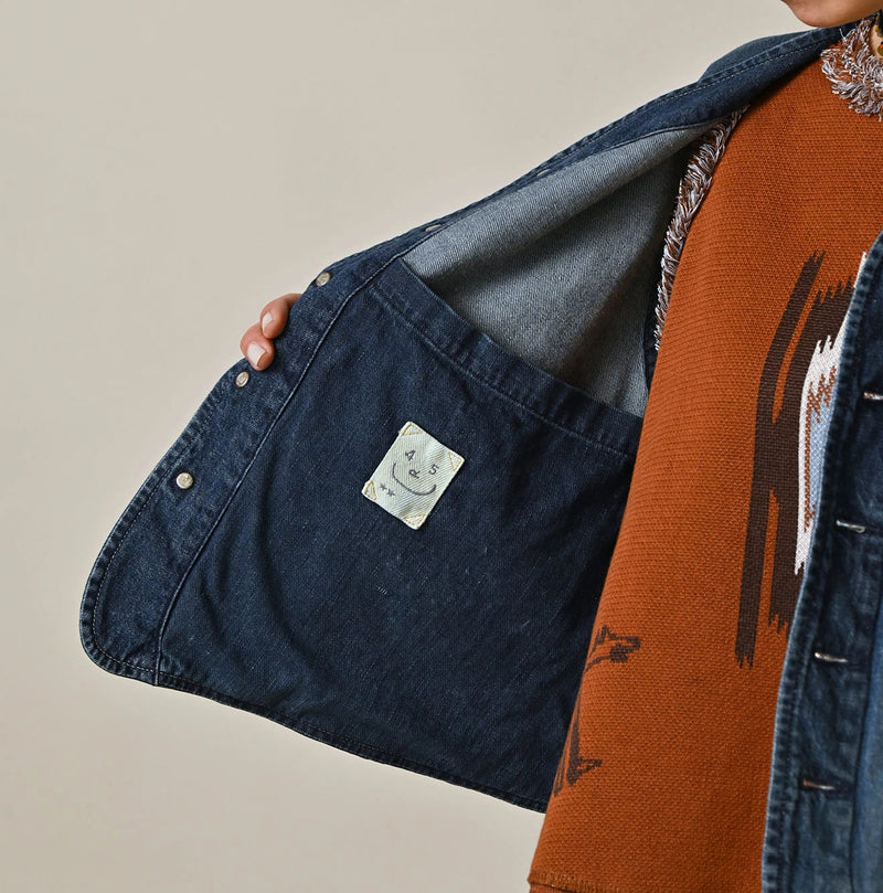 9.4oz Denim 908 Ocean Hunting Vest Zyu - Image 13