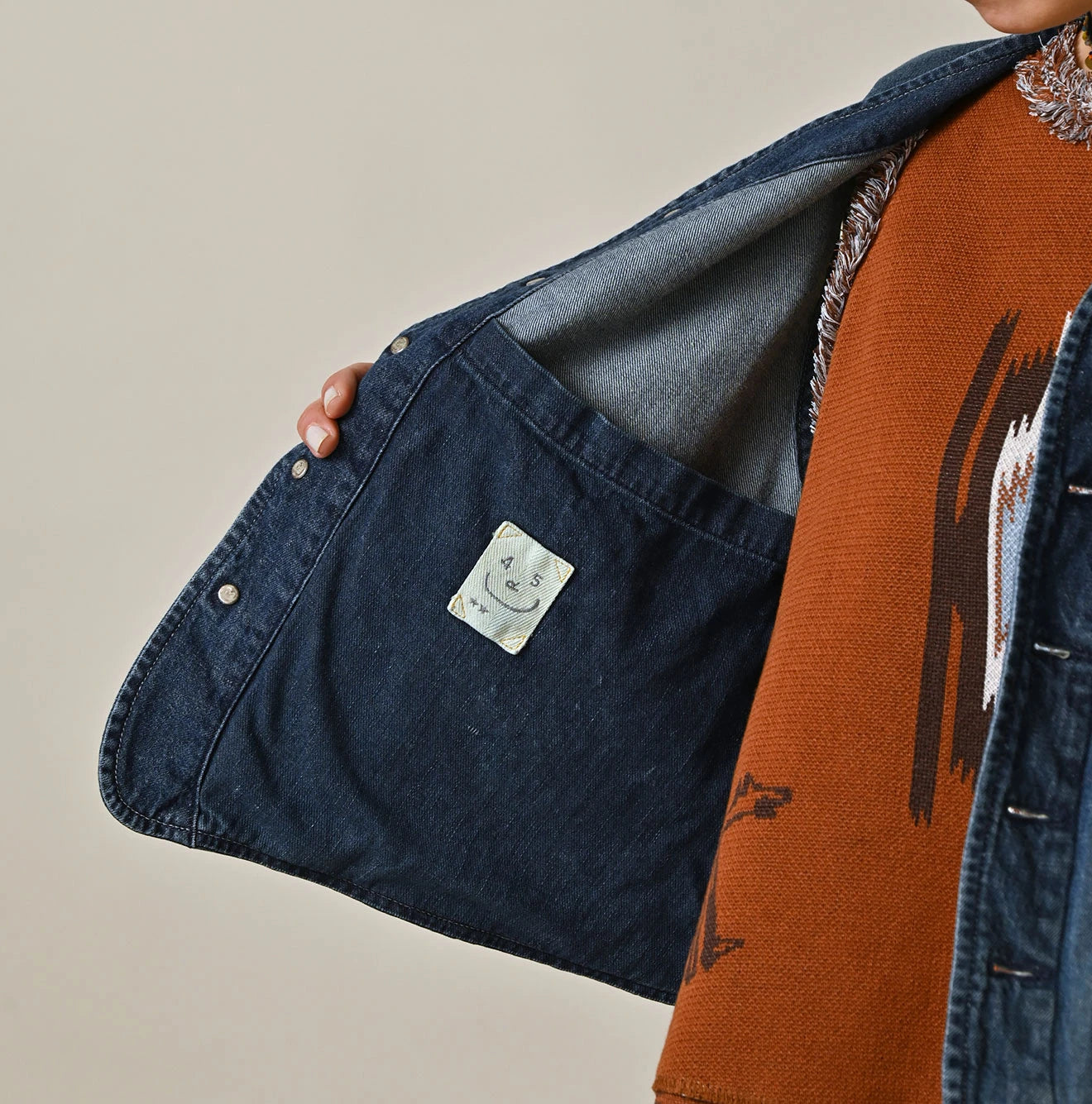 9.4oz Denim 908 Ocean Hunting Vest Zyu - Image 13