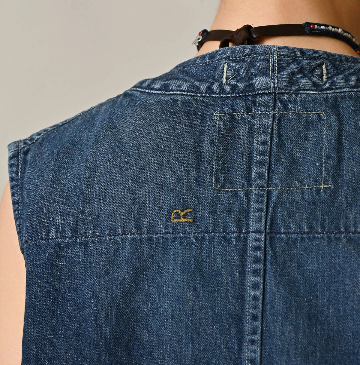 9.4oz Denim 908 Ocean Hunting Vest Zyu