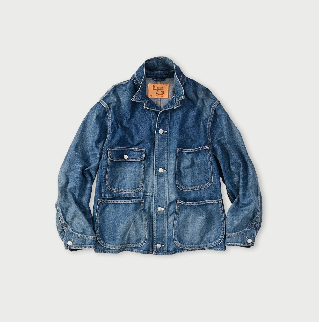 【美品】45R 45rpm Indigo denim Jacket Ryemugi Denim 908 Yamahikohime Jacket Nou – 45R GLOBAL