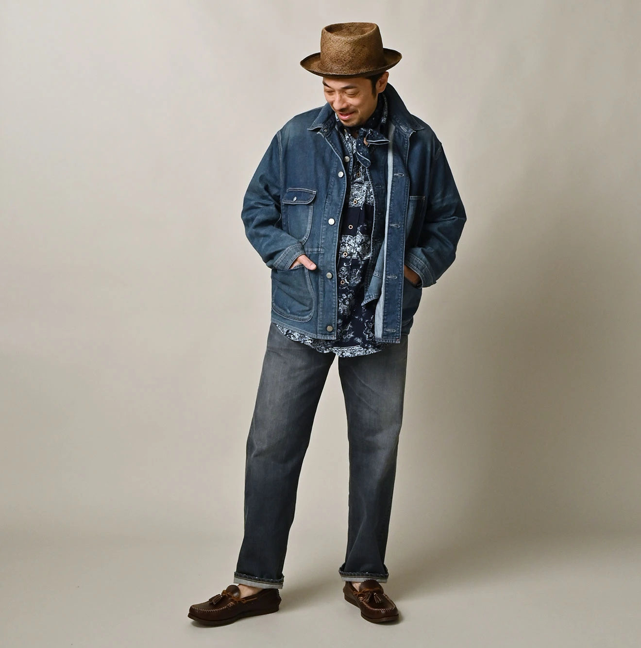 9.4oz Denim 908 Ocean Coverall Tan | 45R Official Online Store