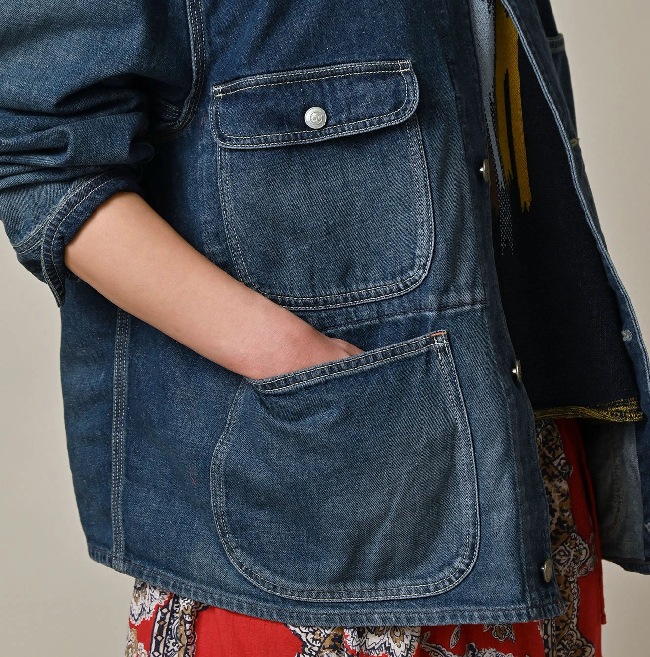 9.4oz Denim 908 Ocean Coverall Tan - Image 12