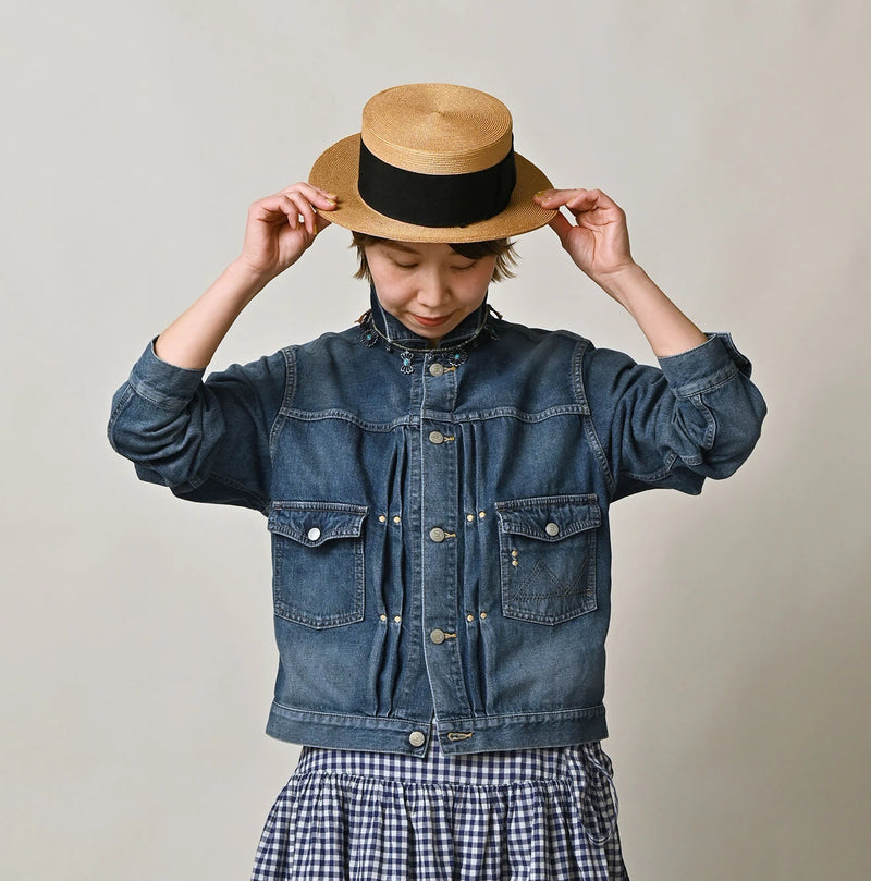 45R 9.4oz Denim 908 Jacket Tan - Image 4