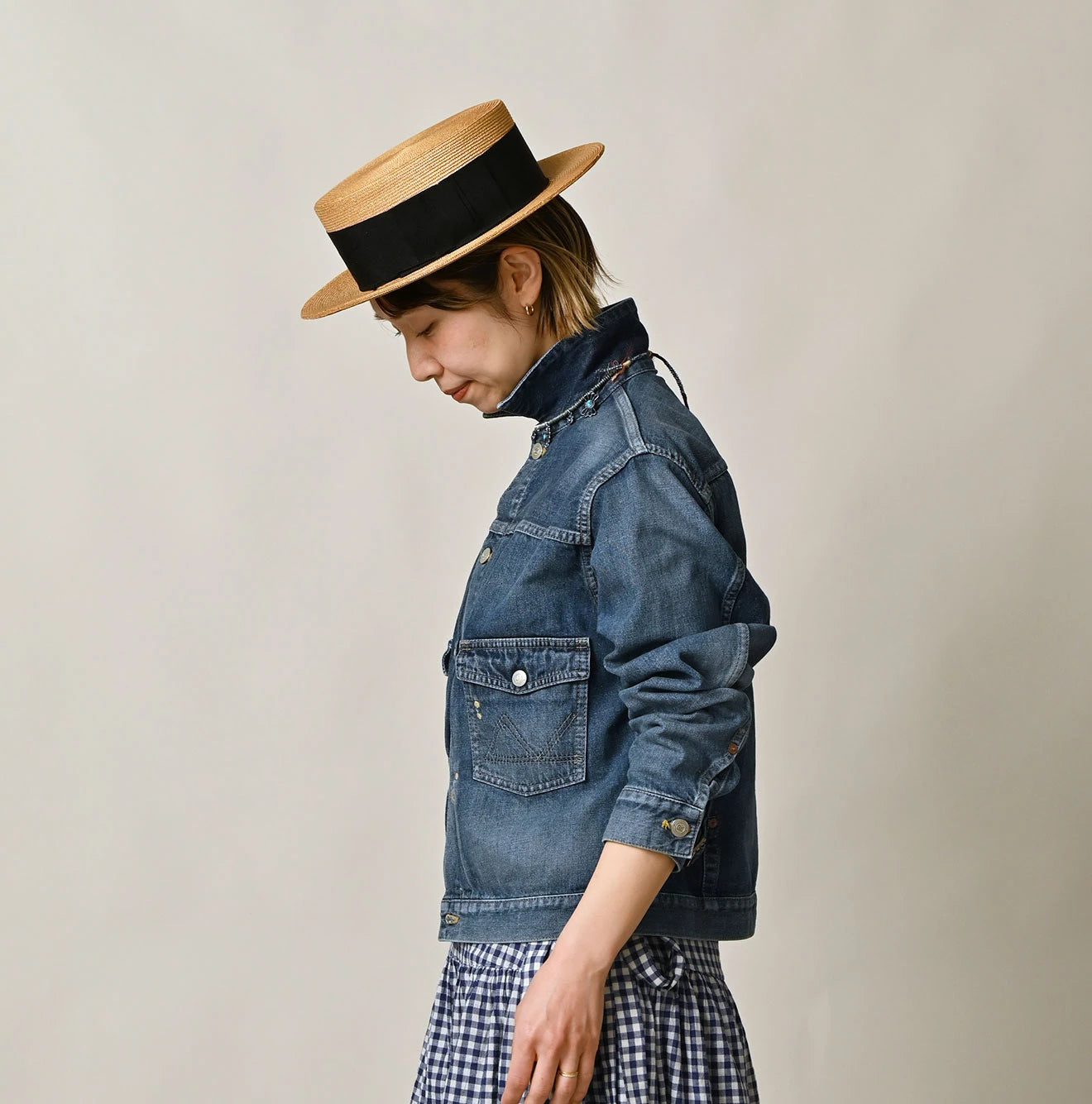 45R 9.4oz Denim 908 Jacket Tan - Image 5