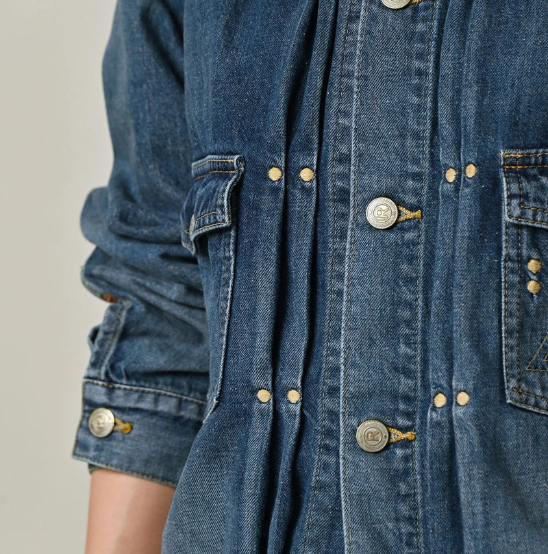 45R 9.4oz Denim 908 Jacket Tan - Image 12