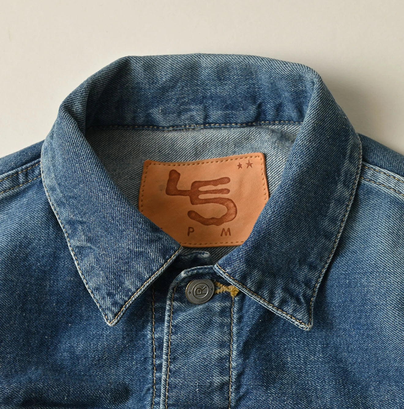 45R 9.4oz Denim 908 Jacket Tan - Image 17