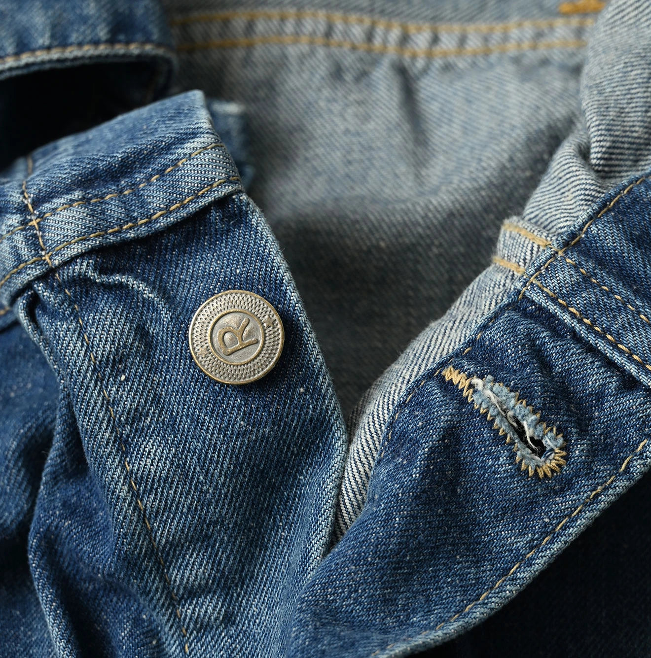 45R 9.4oz Denim 908 Jacket Tan - Image 18