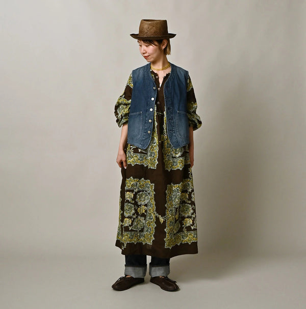 9.4oz Denim 908 Ocean Hunting Vest Tan