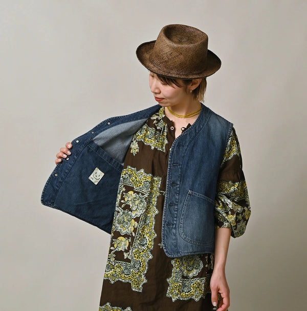 9.4oz Denim 908 Ocean Hunting Vest Tan