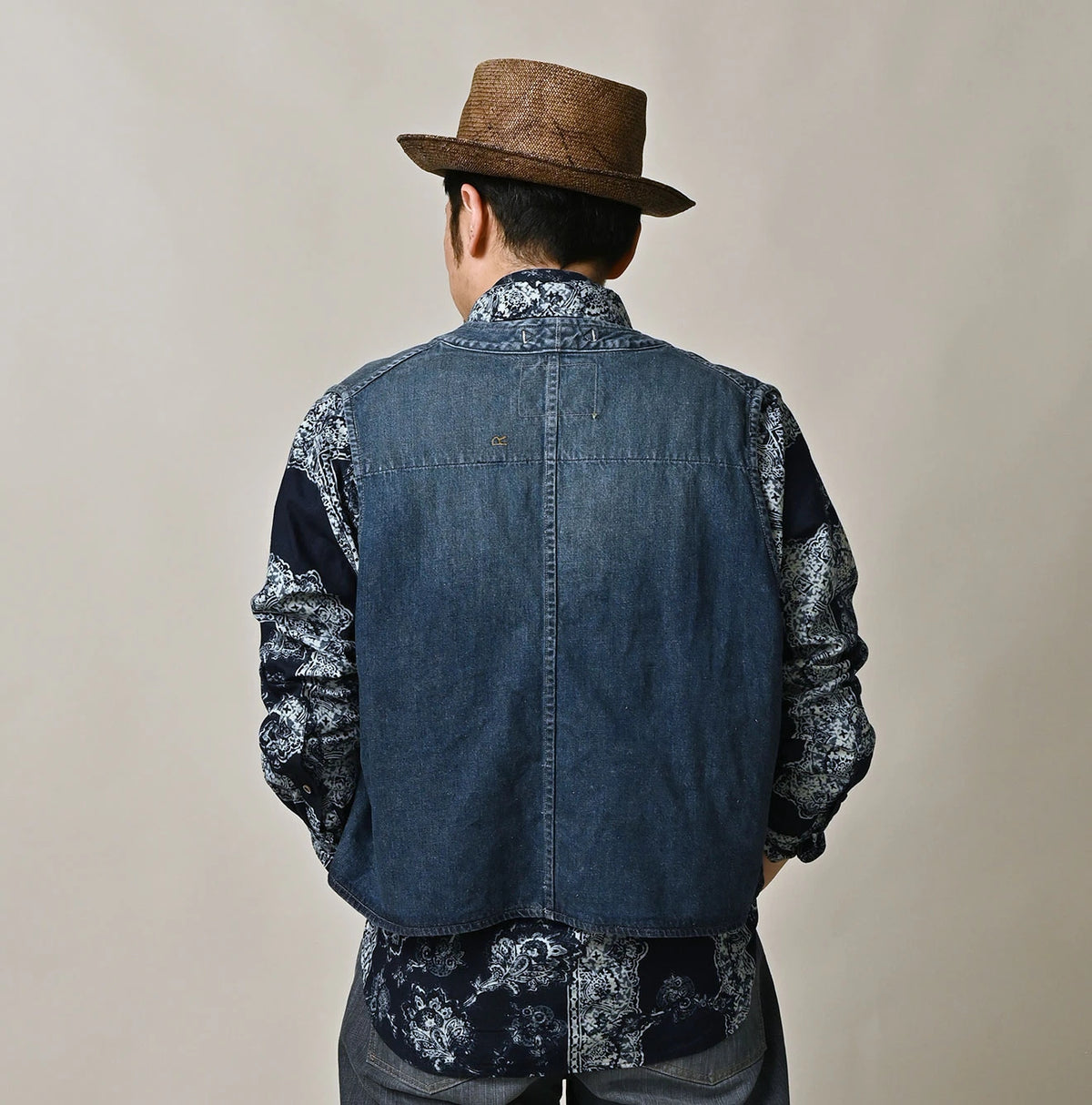 9.4oz Denim 908 Ocean Hunting Vest Tan