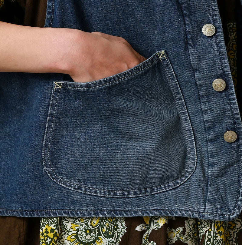 9.4oz Denim 908 Ocean Hunting Vest Tan - Image 11