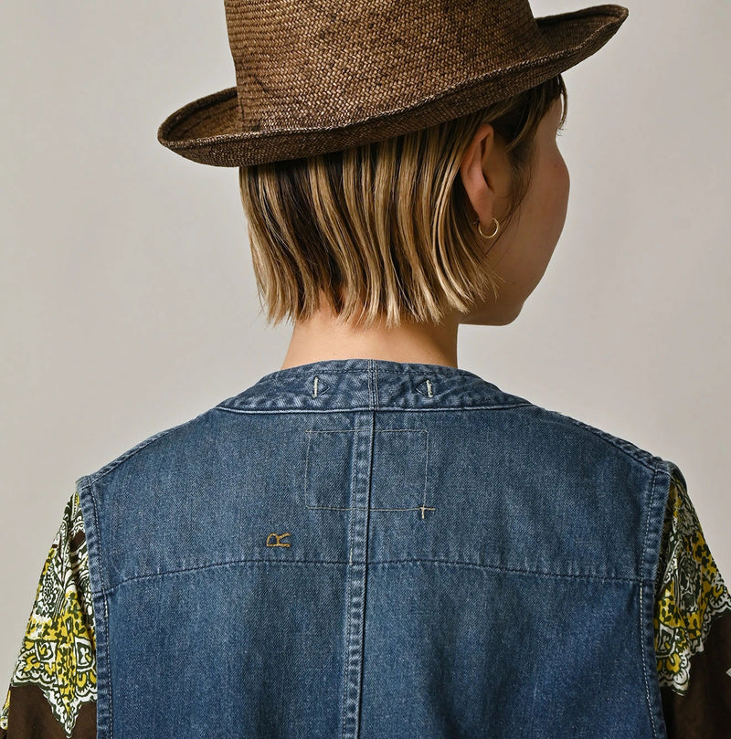 9.4oz Denim 908 Ocean Hunting Vest Tan - Image 12