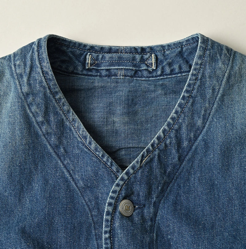 9.4oz Denim 908 Ocean Hunting Vest Tan - Image 15