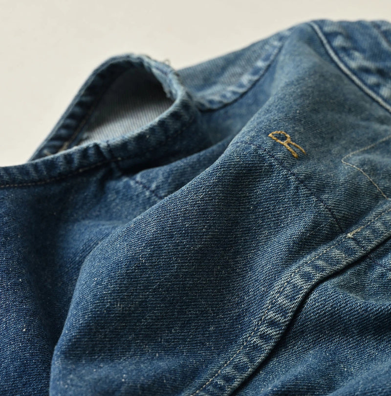 9.4oz Denim 908 Ocean Hunting Vest Tan - Image 18