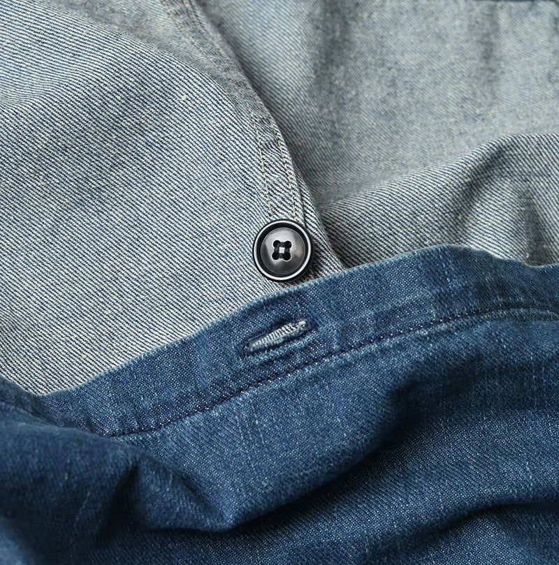 9.4oz Denim 908 Ocean Hunting Vest Tan - Image 21