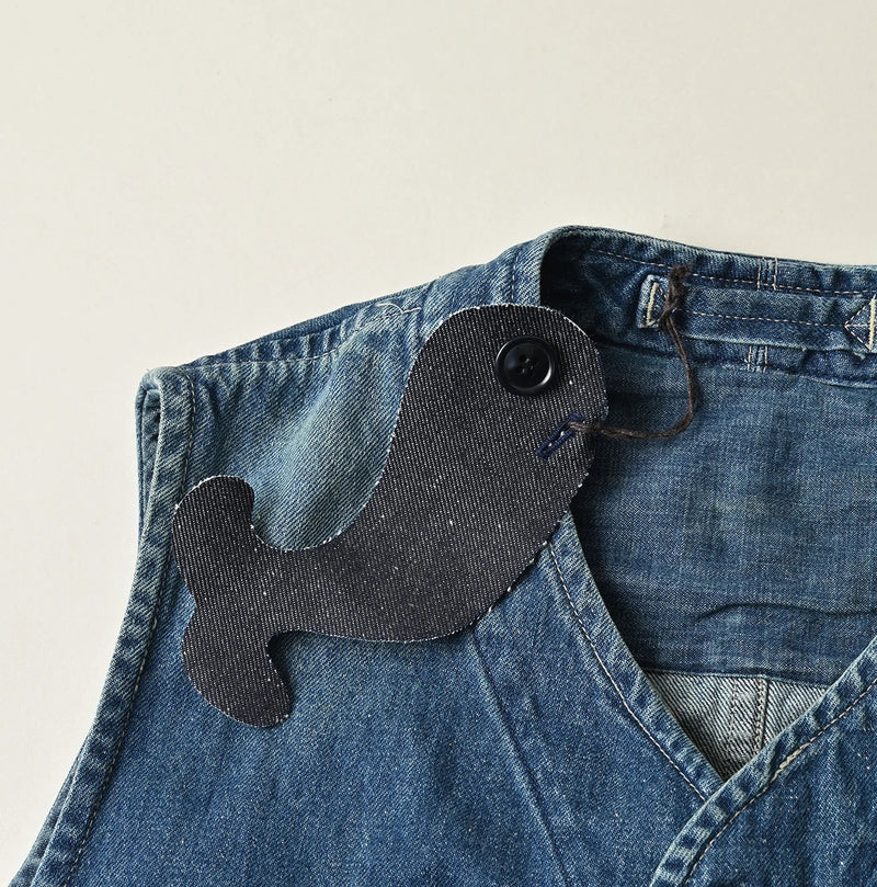 9.4oz Denim 908 Ocean Hunting Vest Tan - Image 22