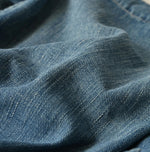 45R 45 Petit Denim Puff Sleeve Blouse Distressed