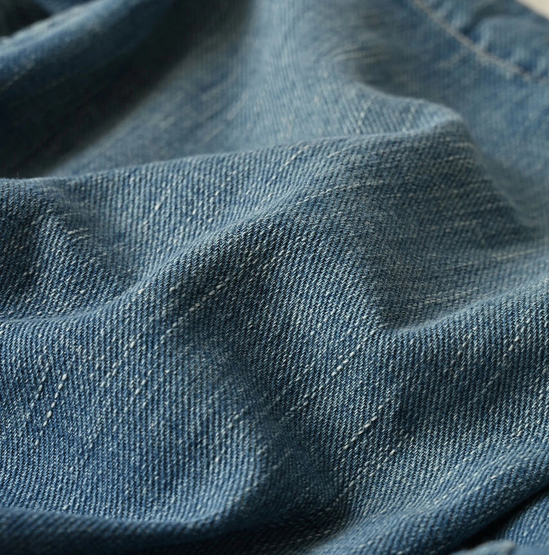 45R 45 Petit Denim Puff Sleeve Blouse Distressed - Image 15