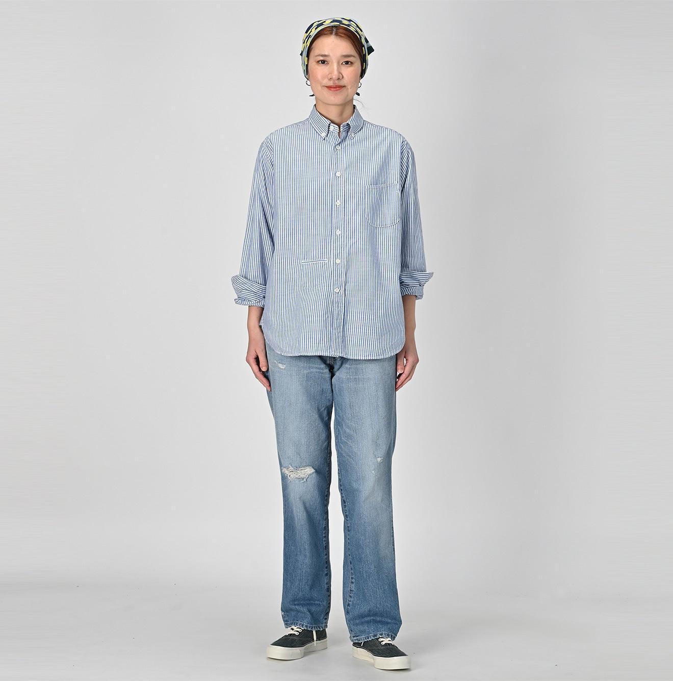 Supima Oxford 908 Ocean Buttondown Shirt - 45R by 45rpm studio
