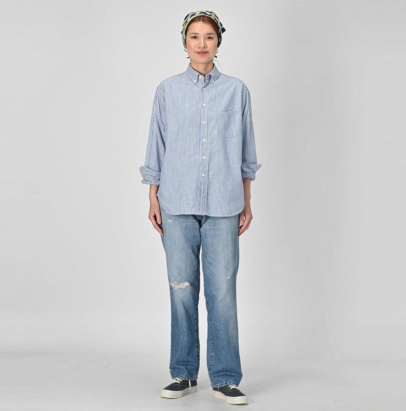 Supima Oxford 908 Ocean Buttondown Shirt - 45R by 45rpm studio - Image 19