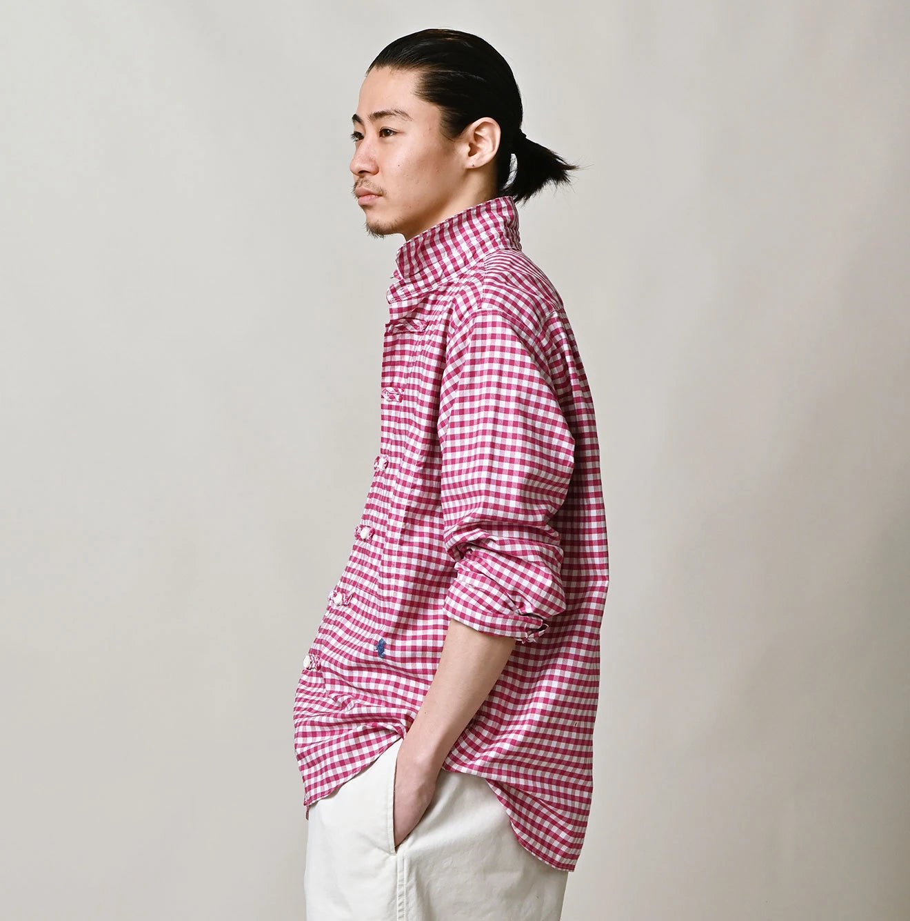 504-Oxford Gingham 908 8knot Shirt | 45R Official Online Store