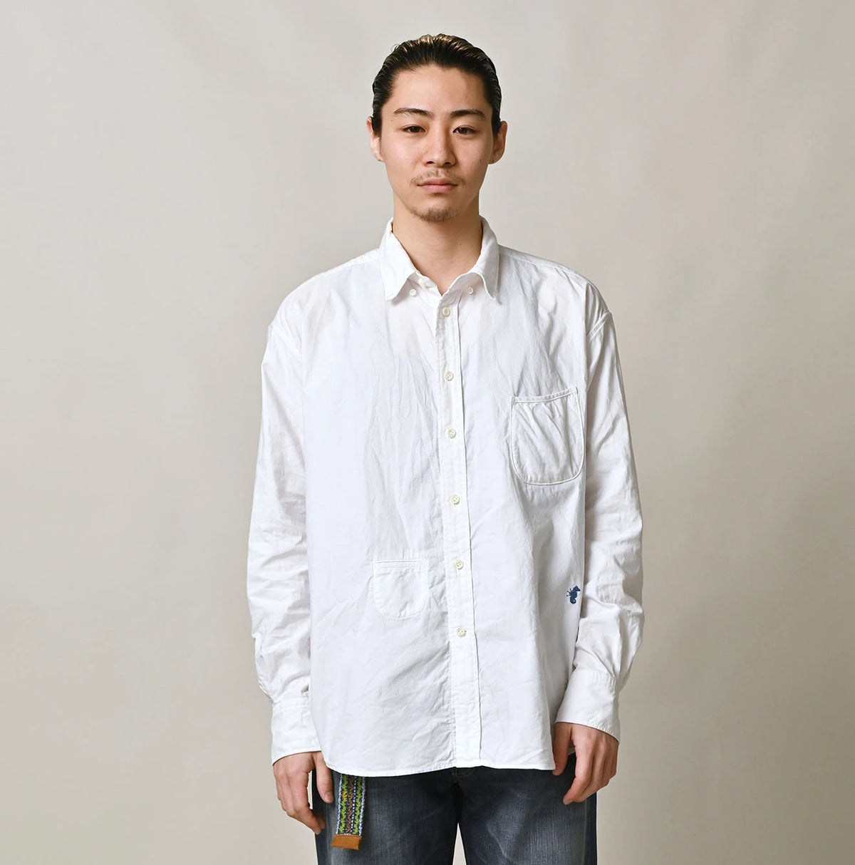 45R 504-Oxford 908 Gingham Ocean Shirt