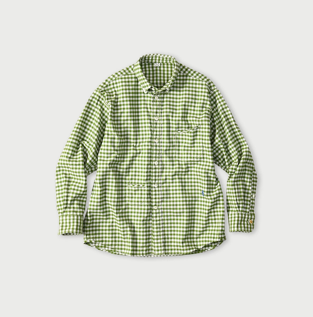 45R 504-Oxford 908 Gingham Ocean Shirt - Image 2