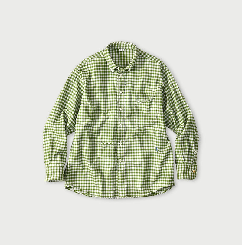 45R 504-Oxford 908 Gingham Ocean Shirt - Image 2