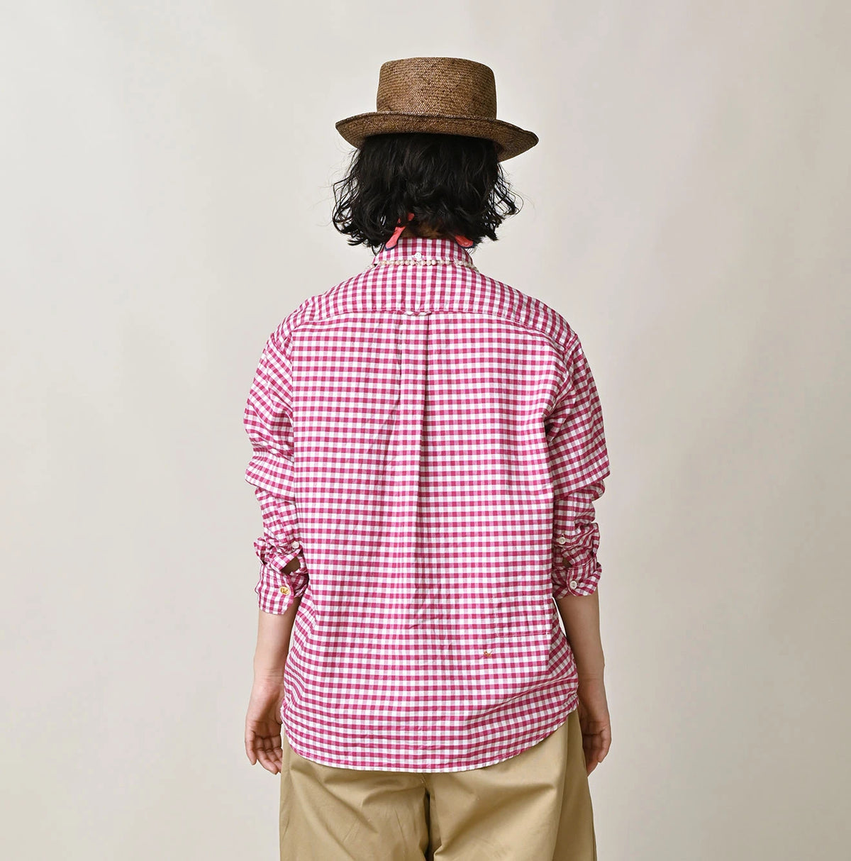45R 504-Oxford 908 Gingham Ocean Shirt