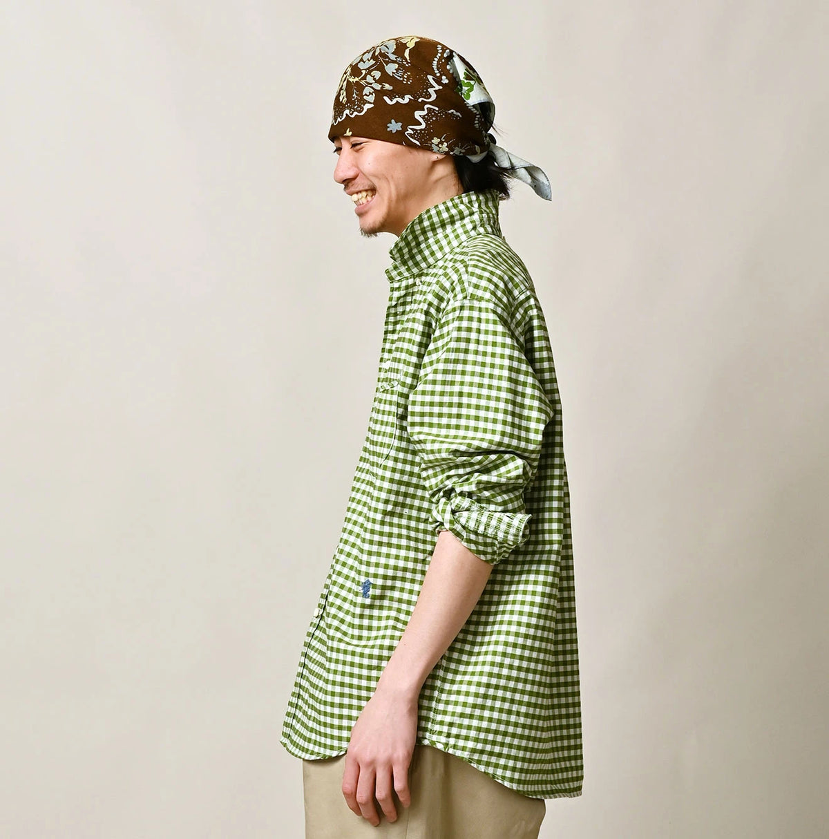 45R 504-Oxford 908 Gingham Ocean Shirt