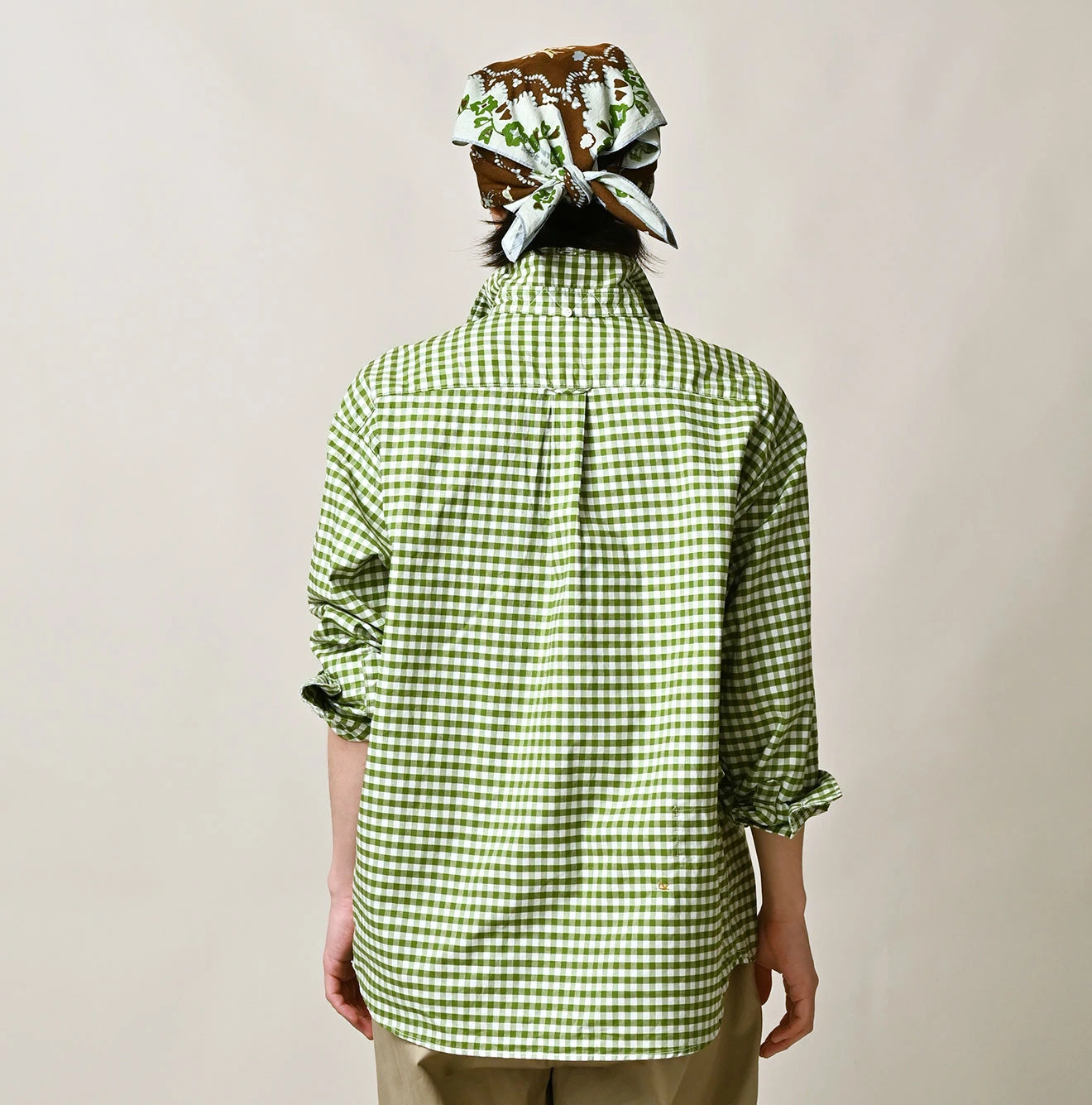 504-Oxford 908 Gingham Ocean Shirt | 45R Official Online Store