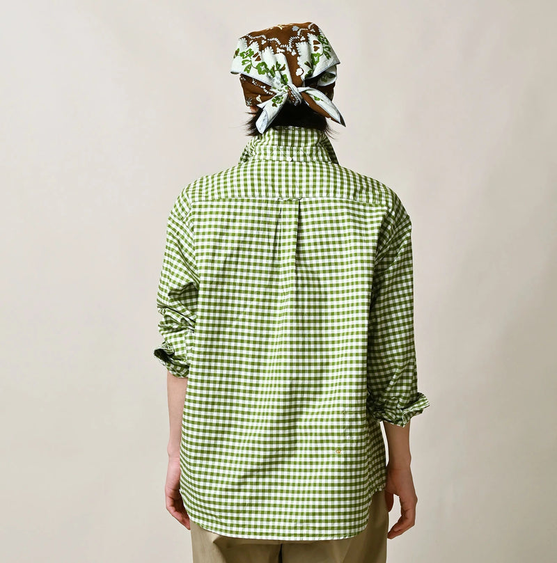 45R 504-Oxford 908 Gingham Ocean Shirt - Image 11