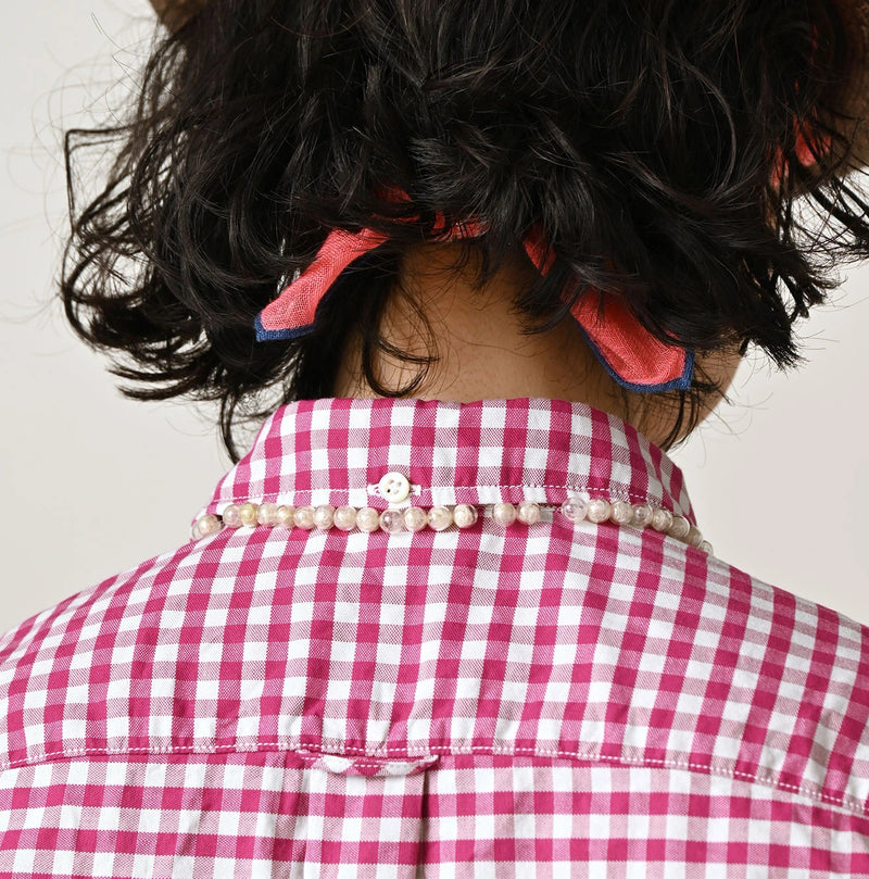 45R 504-Oxford 908 Gingham Ocean Shirt - Image 16