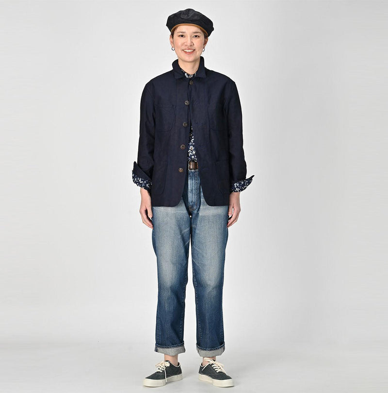 Indigo Supima Oxford 908 4pocket Shirt (Size 1) - 45R by 45rpm studio