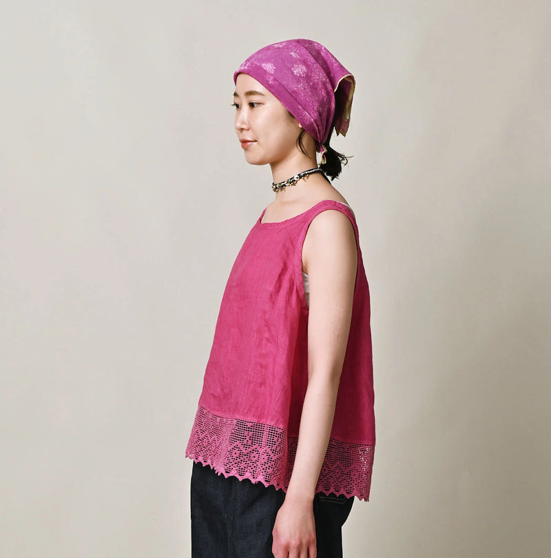 45R Linen Lace Flare Camisole (Plant-Based Dye) - Image 6