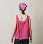 45R Linen Lace Flare Camisole (Plant-Based Dye)