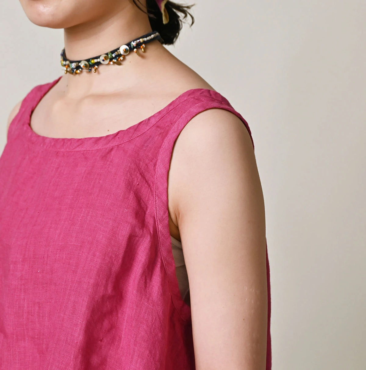 45R Linen Lace Flare Camisole (Plant-Based Dye)