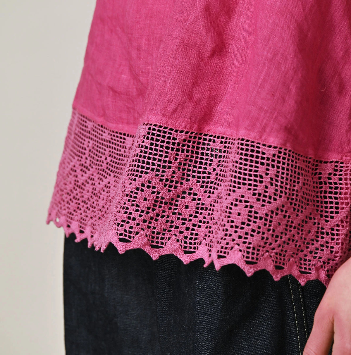 45R Linen Lace Flare Camisole (Plant-Based Dye)